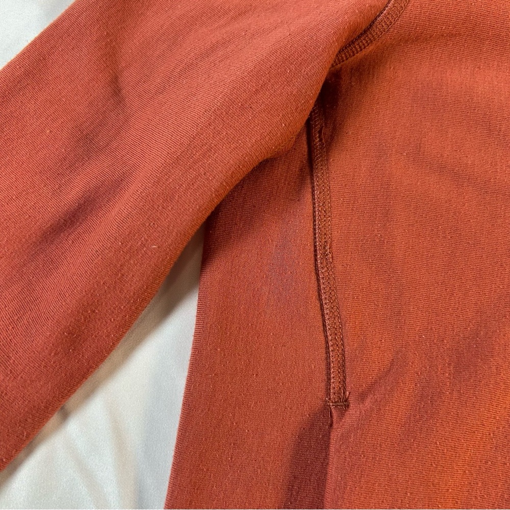 Indygena Women’s Long Sleeve, Hooded Rust Orange Hooded Fleece Sweatshirt,SizeM - Picture 6 of 16